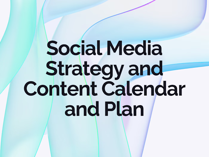 Social Media Strategy and Content Calendar and Plan