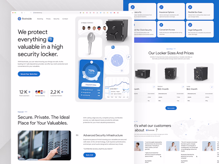BoxInside Webflow Template Design