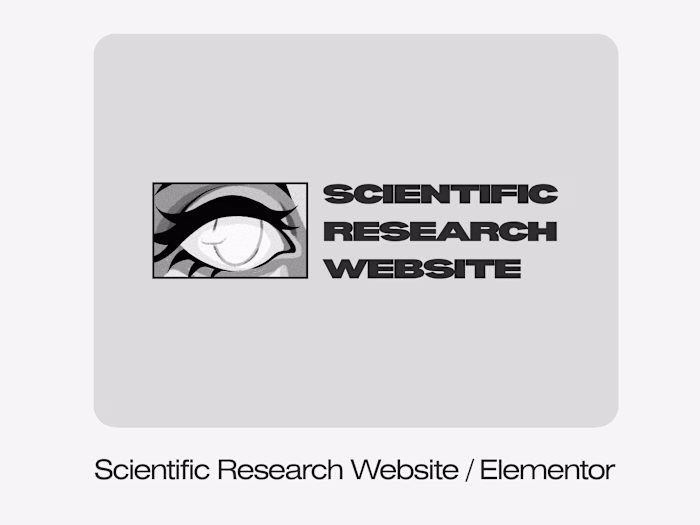 Scientific Research Website / Elementor PRO