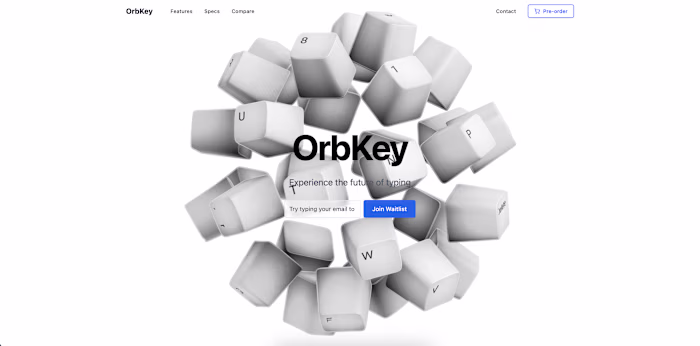 OrbKey Spherical Keyboard Design