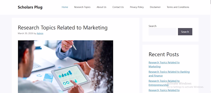 Scholars Plug - An Online Research Topics Website