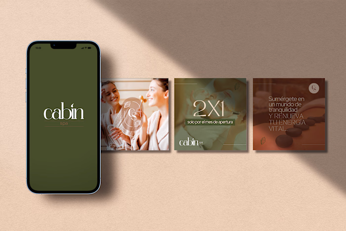 Cabin Spa - Logo & Social Media 