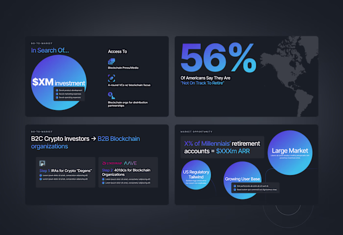 Investment Pitch Deck Redesign for Crypto startup