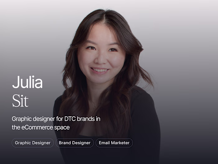 Freelancer Spotlight with Julia Sit