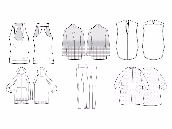 Technical Flat Sketches