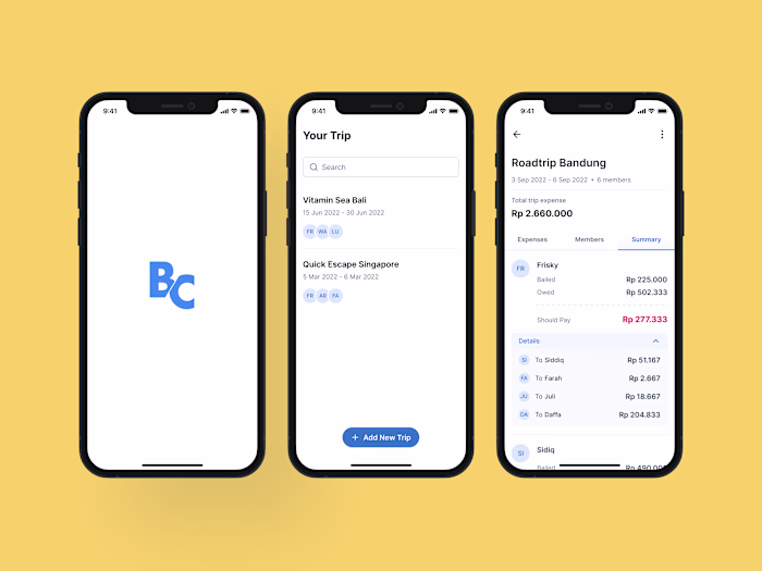 Billcation - Trip Split Bill App