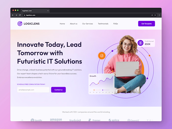 Logiclens –– Framer Template Design
