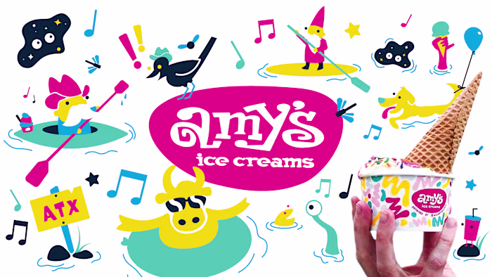 Illustration and Branding for Amy's Ice Creams