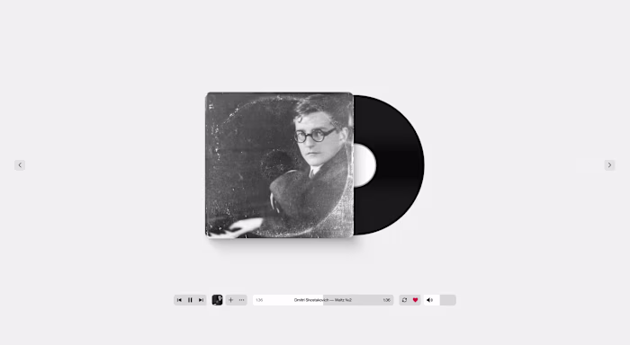 Minimal music player