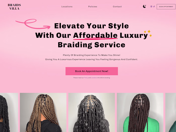Braids Villa Website & Management Dashboard