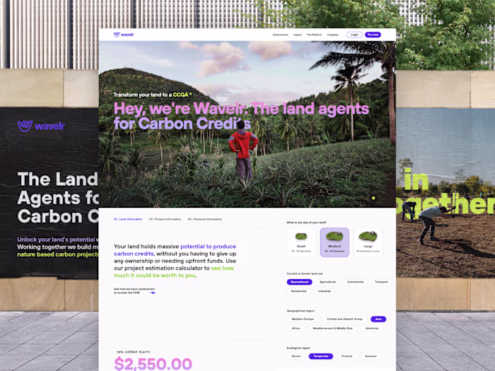 Wavelr Carbon Credit Brand, Platform & Website
