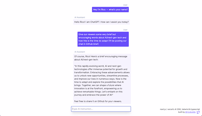 AI Chatbot with Next.js & OpenAI