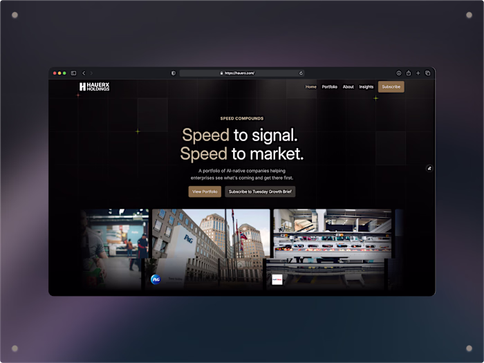 HauerX Holdings Corporate Website (Framer Dev + Figma Design)