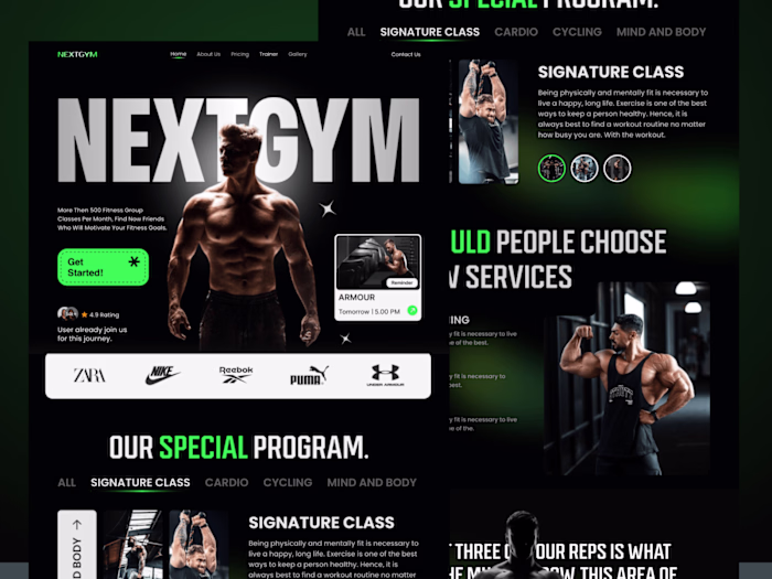 Gym & Fitness Website Figma + Website Available