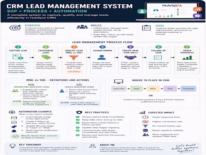 Designed a CRM lead management