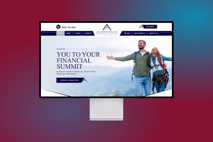 Financial Advisor Web Design for a Company