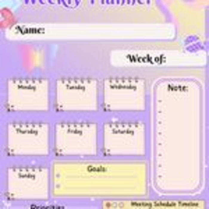 Weekly Planner Design