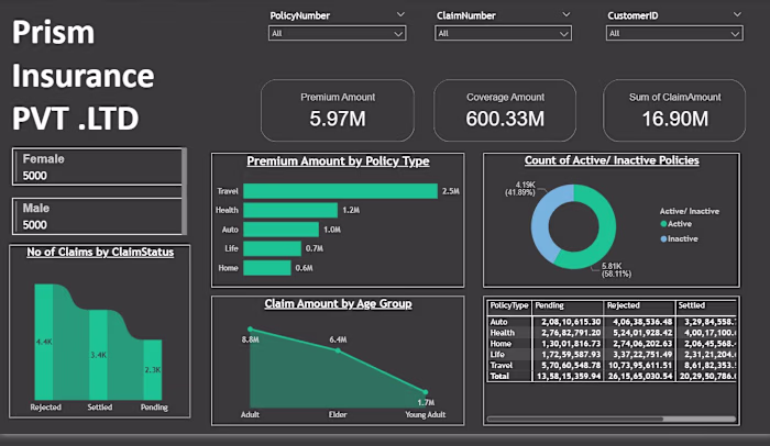 Insurance Analytics Dashboard | Power