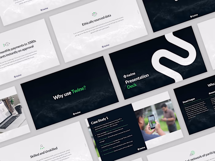 Sales deck with a sleek technology look