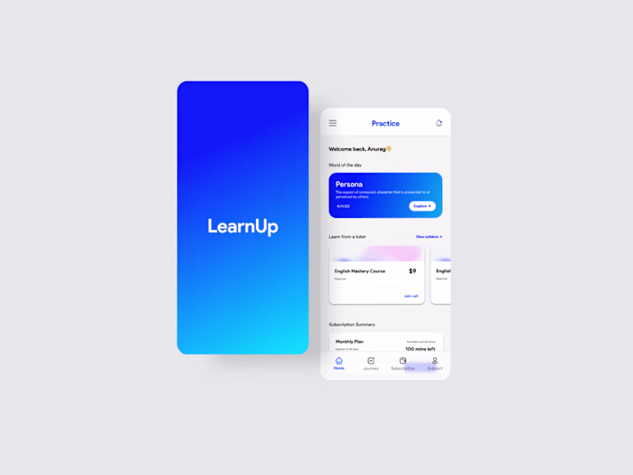 LearnUp - Online Mentoring Mobile App