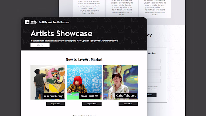 Landing Page Development for Digital Art Market