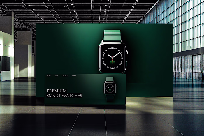 Premium Smart Watches E-Commerce Website Banner Design