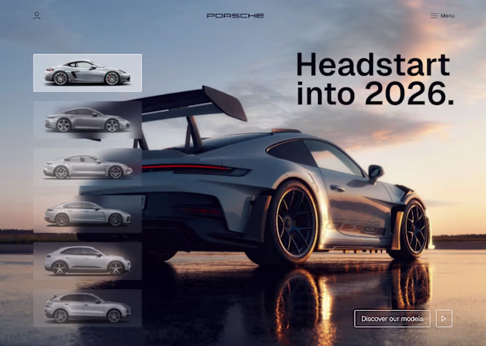 I redesigned the hero section of porsche's website in figma....