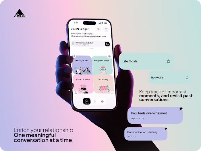 Love Ledger — Shared Notes for Couples (UX · Emotional Safety)