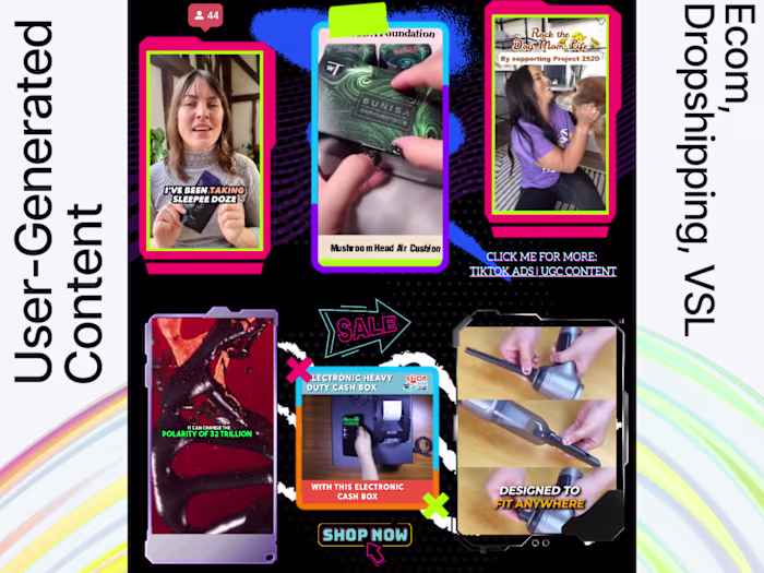 Professional UGC, Dropshipping, Ecom Ads Video Editing