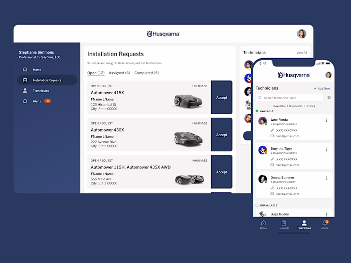 Mobile & Web App for Husqvarna