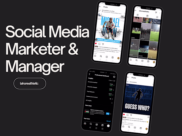 Social Media Marketer/Manager for Lahore Athletic
