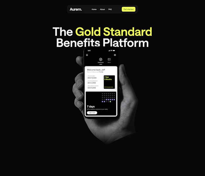 Aurem – Landing Page Redesign for a UAE-Based Startup