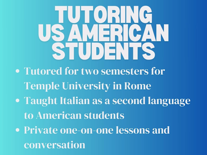 Tutoring American students for Temple University