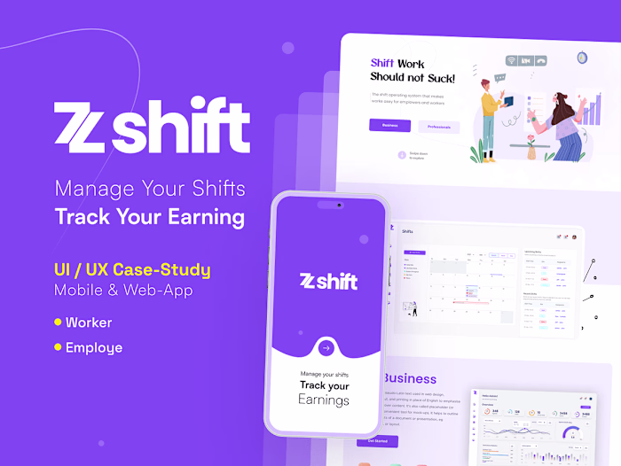 Zshift -Product Design | Mobile & WebApp Case Study
