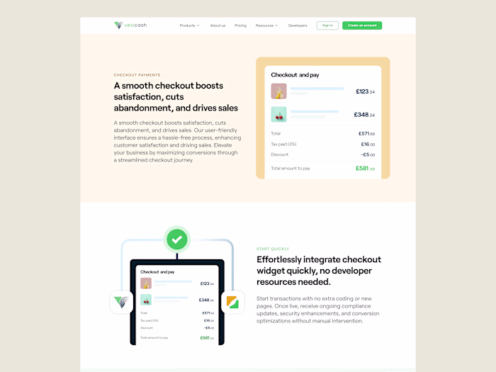 Vesicash [Landing Page Design]
