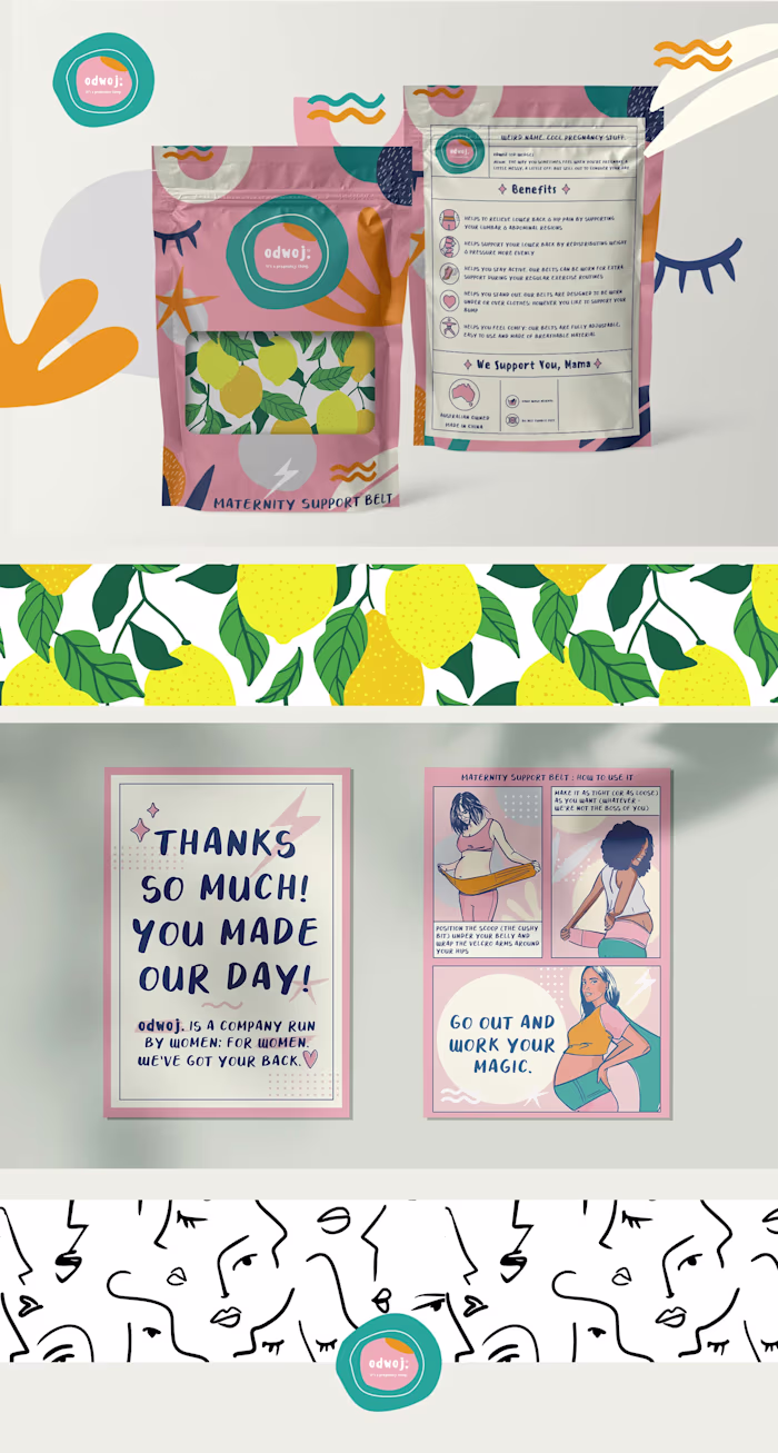 Branding , pattern and illustrations for odwoj