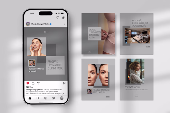 Instagram Strategy & Visual Identity for RM Cirurgia Plástica