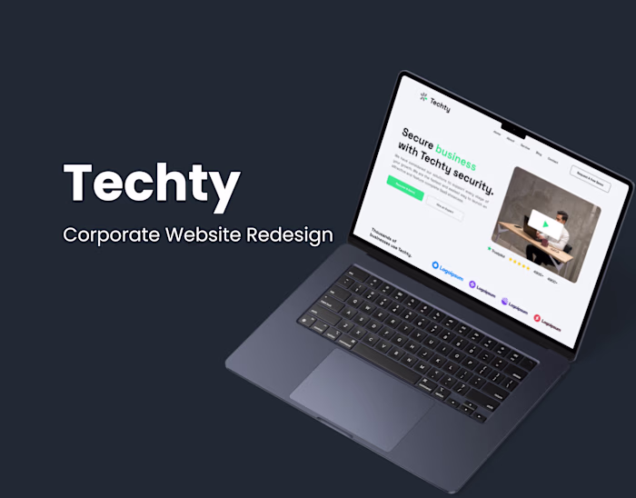 Techty — Corporate Website UI Redesign