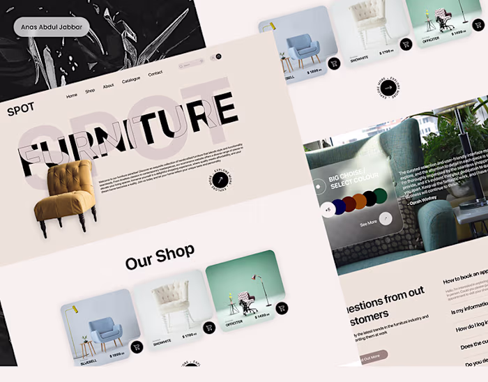 Spot E commerce Website on Behance