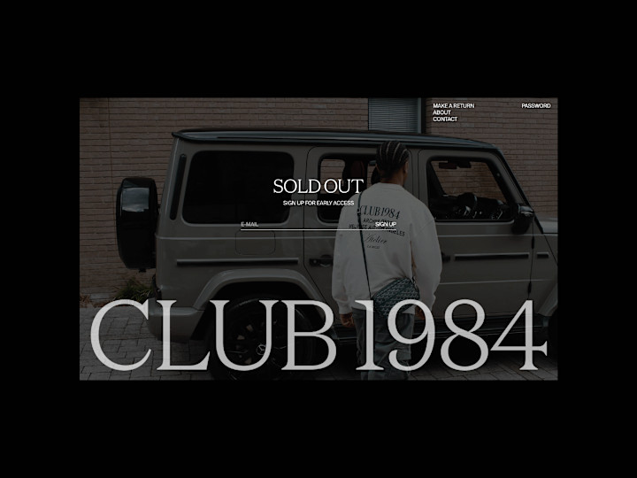 Cover image for Club 1984 - Fashion E-commerce Website Redesign