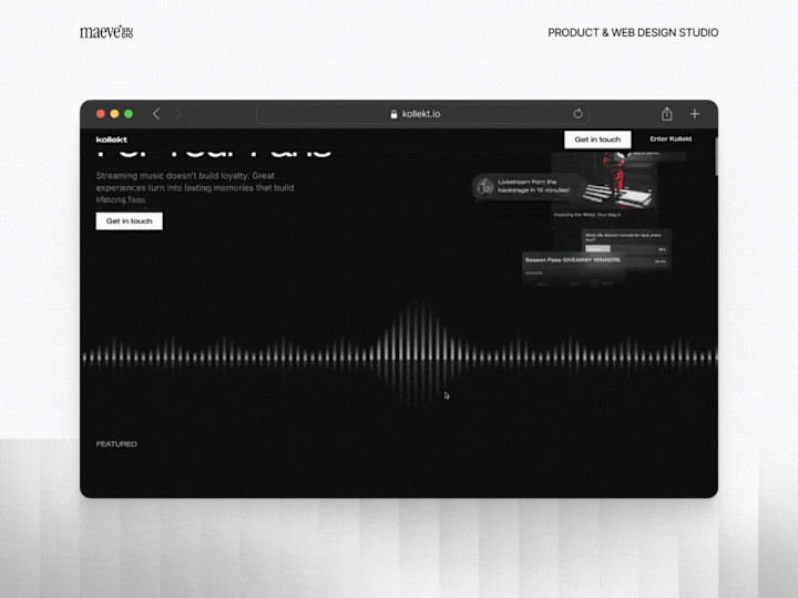 Cover image for Kollekt – Landing page in Framer