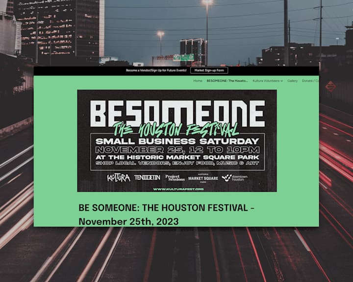 Cover image for BESOMEONE: The Houston Festival // Creative Direction