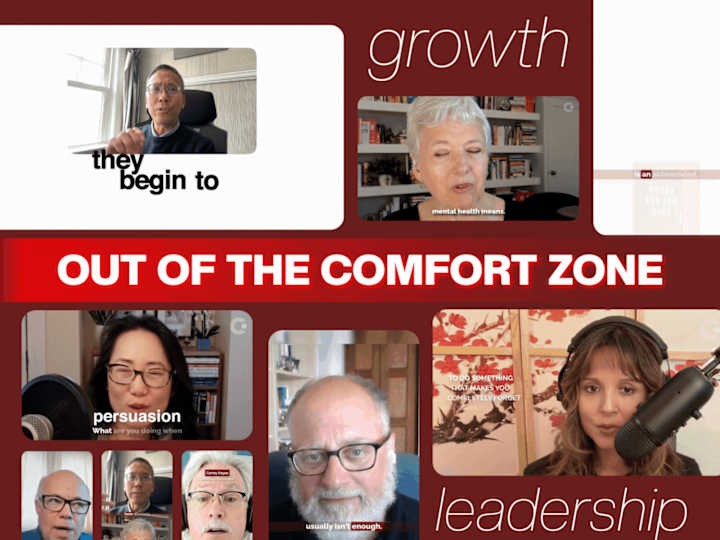 Cover image for Out of the Comfort Zone | Podcast Editing + Graphics