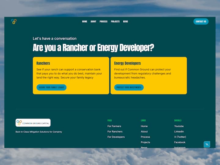 Cover image for Common Ground Capital Website