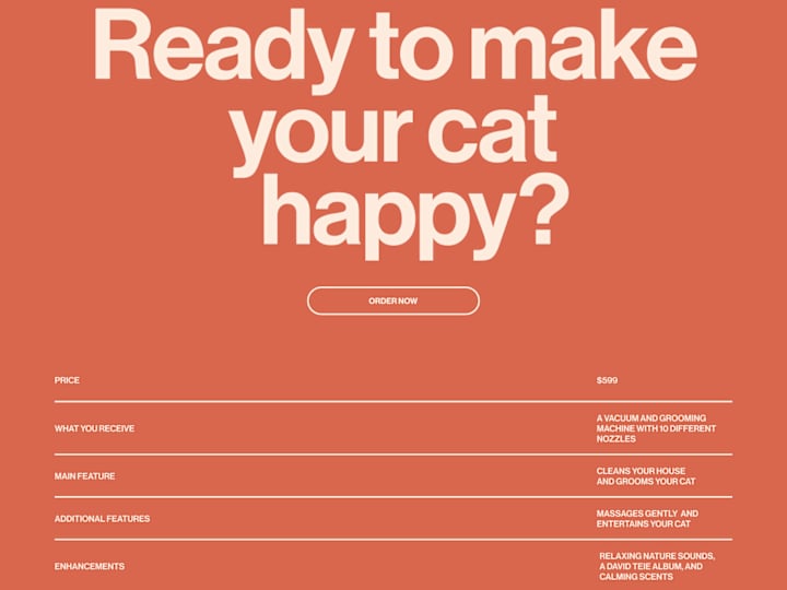 Cover image for Landing page for cat care kit · Web design