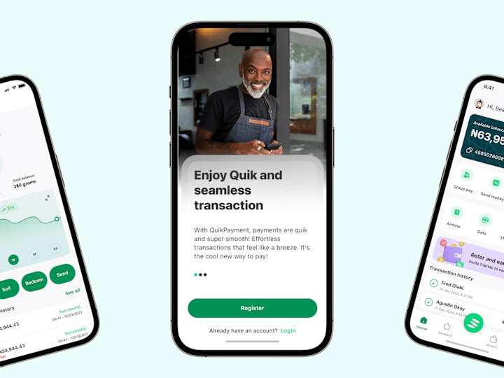 Cover image for UI/UX Design for QuikPayment Fintech App