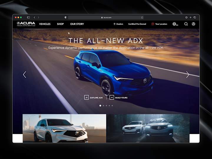 Cover image for Acura ◦ Car-Buying Website