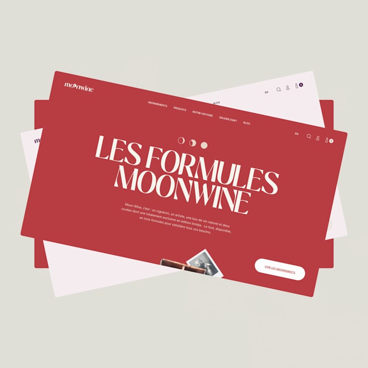 Cover image for Moonwine Website design concept