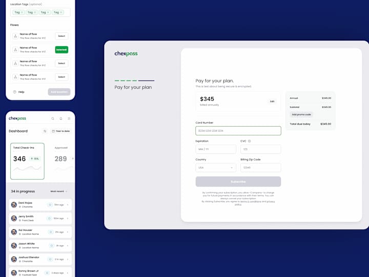 Cover image for chexpass | UI/UX design for B2B SAAS product