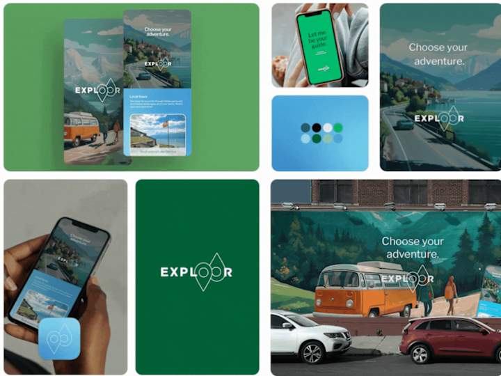 Cover image for Exploor Travel App Brand Identity